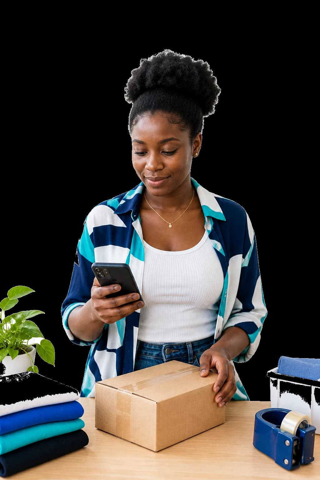 A Seller preparing an item after a Deal is Shylded